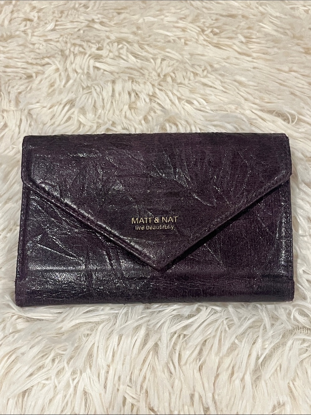 Matt & Nat deep purple/plum wallet.